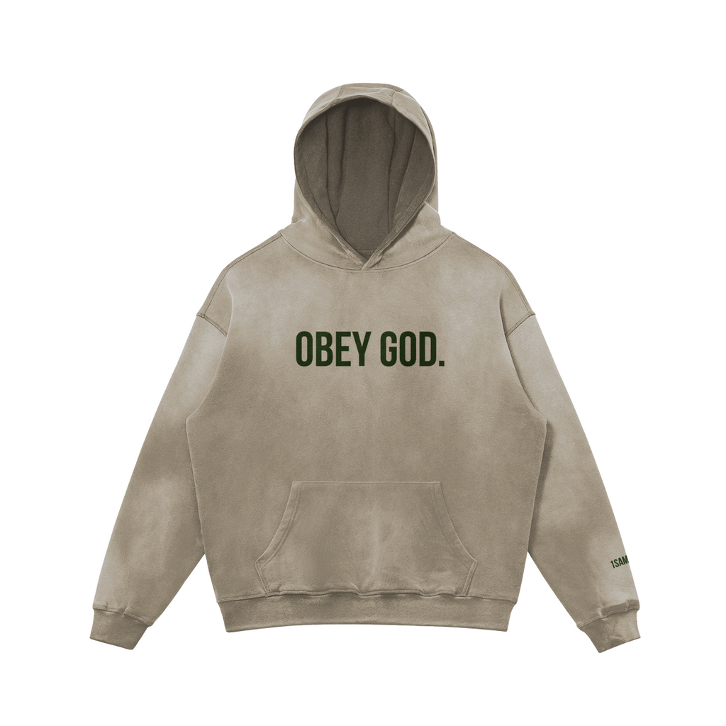 OBG Oversized Faded Green X Sand Hoodie