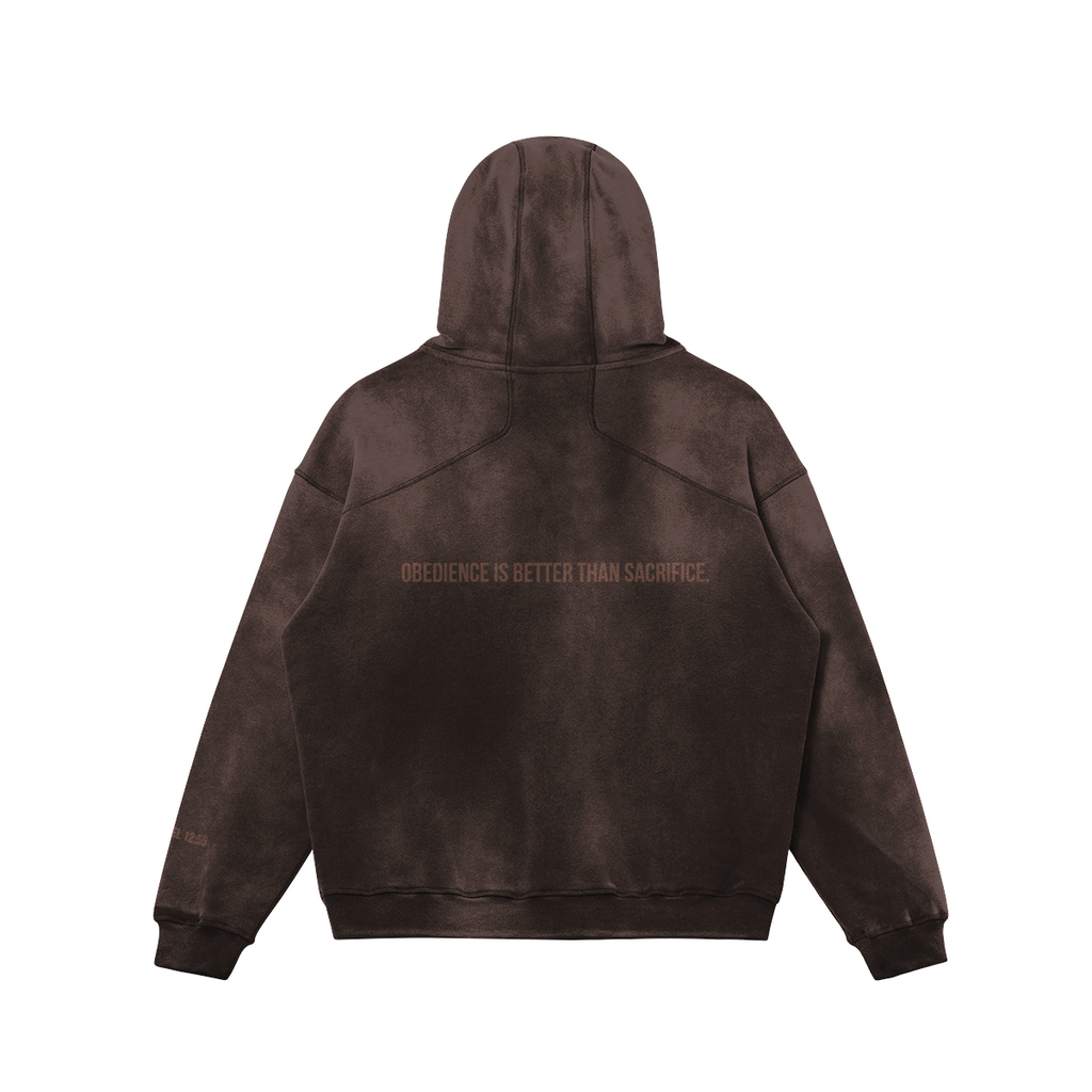 OBG Oversized Faded Brown x Khaki Hoodie