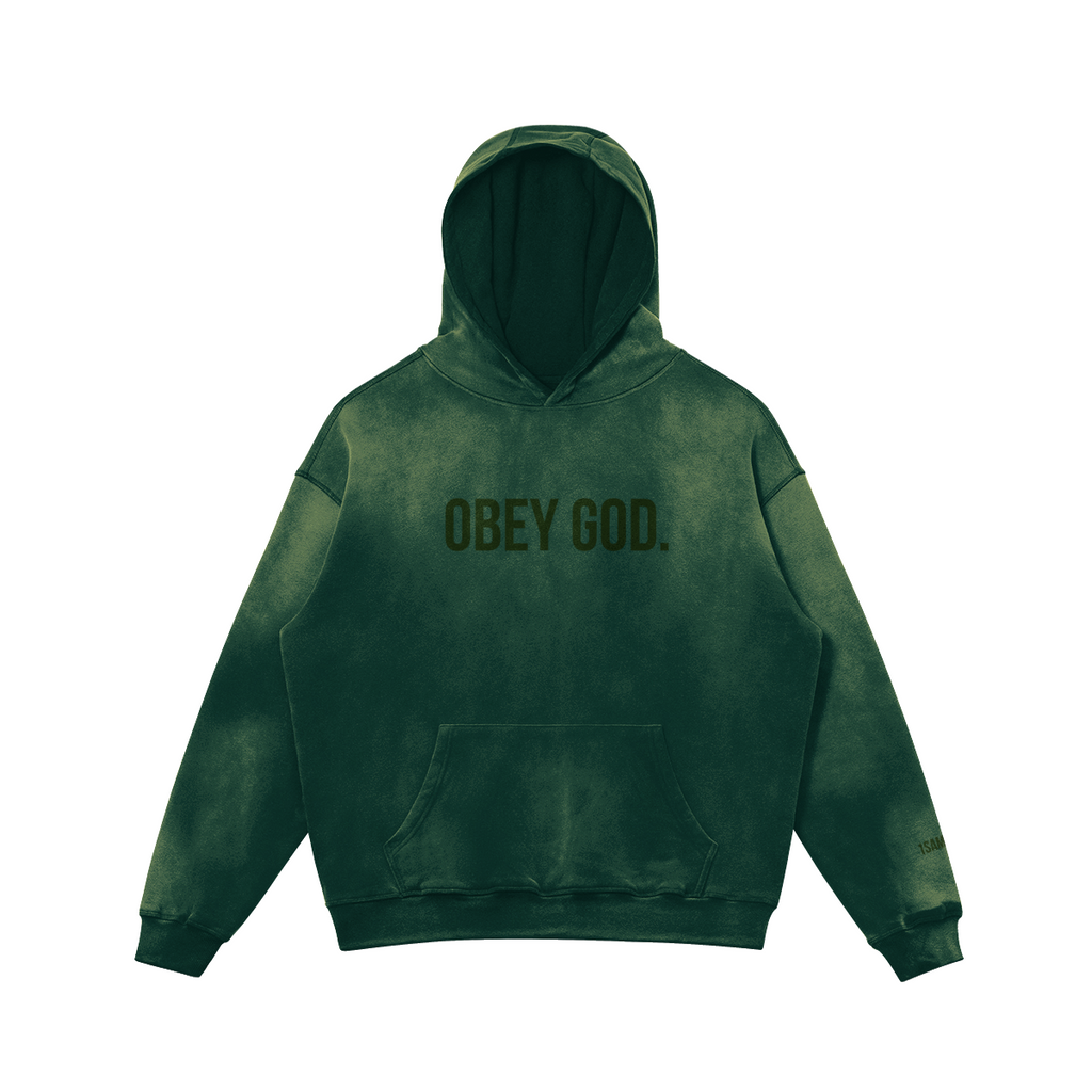 OBG Oversized Faded Green X Sand Hoodie