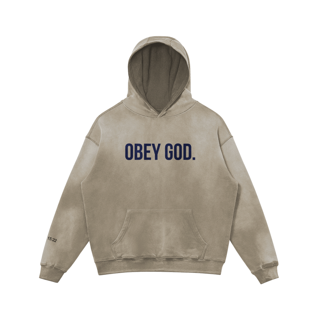 OBG Oversized Faded Blue x Sand Hoodie