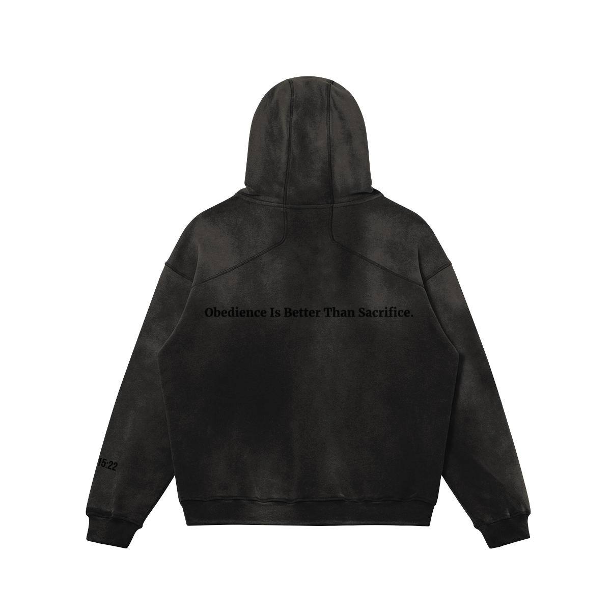 Oversized Faded Smokey Black Hoodie